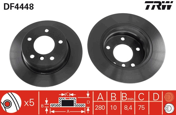 Brake Disc (Rear axle)  Art. DF4448