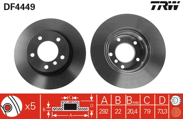 Brake Disc (Front axle)  Art. DF4449