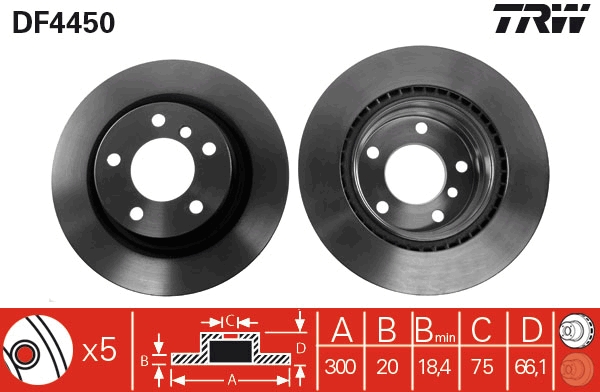 Brake Disc (Rear axle)  Art. DF4450