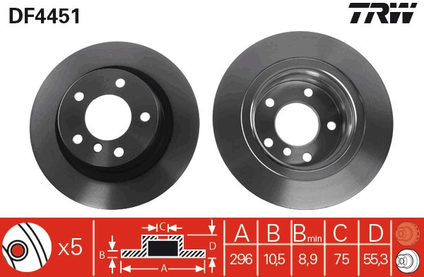 Brake Disc (Rear axle)  Art. DF4451