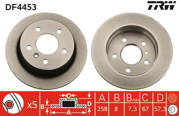 Brake Disc (Rear axle)  Art. DF4453