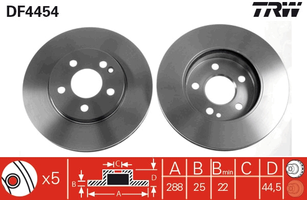 Brake Disc (Front axle)  Art. DF4454