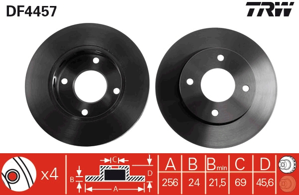 Brake Disc (Front axle)  Art. DF4457