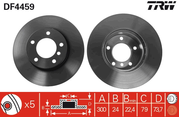 Brake Disc (Front axle)  Art. DF4459