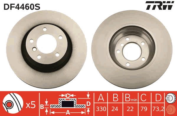 Brake Disc (Front axle)  Art. DF4460S