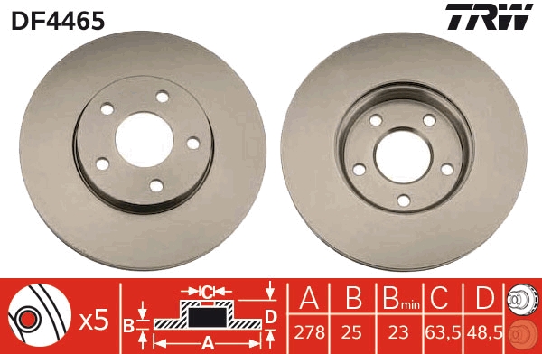 Brake Disc (Front axle)  Art. DF4465