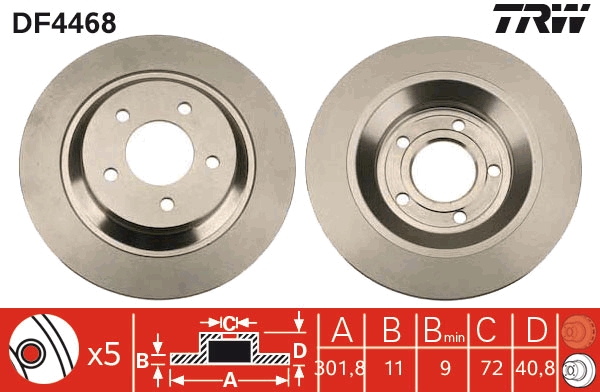 Brake Disc (Rear axle)  Art. DF4468