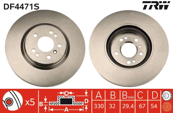 Brake Disc (Front axle)  Art. DF4471S