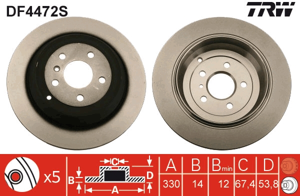 Brake Disc (Rear axle)  Art. DF4472S