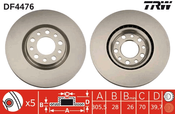 Brake Disc (Front axle)  Art. DF4476