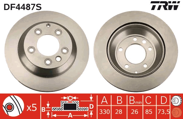 Brake Disc (Rear axle)  Art. DF4487S