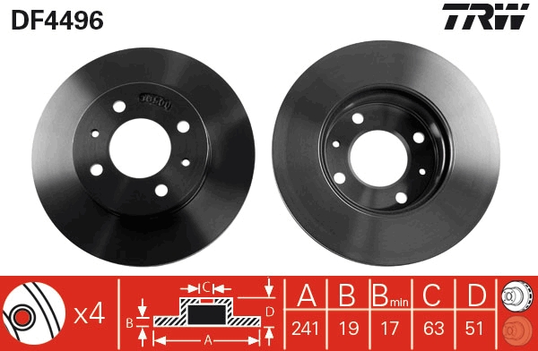 Brake Disc (Front axle)  Art. DF4496