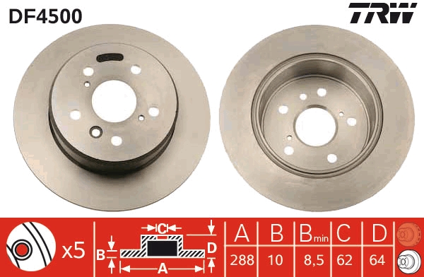 Brake Disc (Rear axle)  Art. DF4500