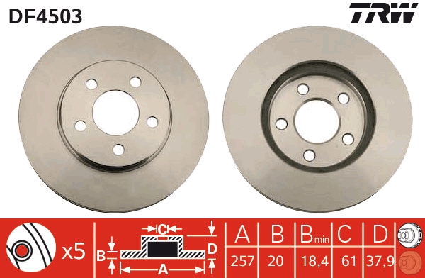 Brake Disc (Front axle)  Art. DF4503