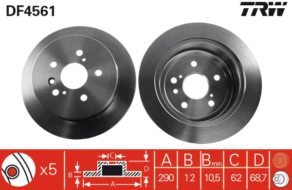 Brake Disc (Rear axle)  Art. DF4561