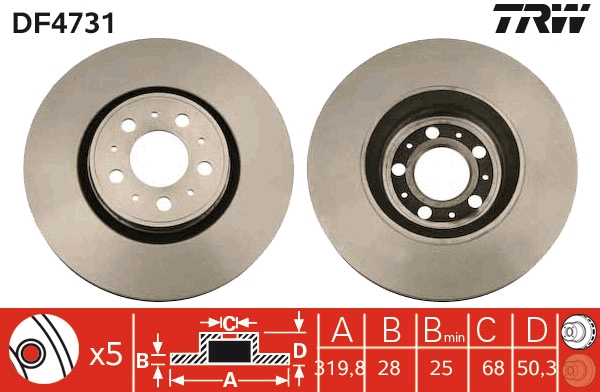 Brake Disc (Front axle)  Art. DF4731