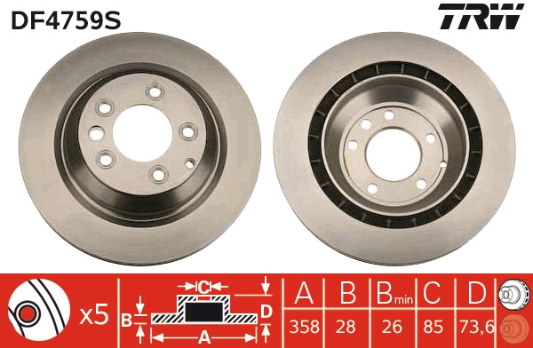 Brake Disc (Rear axle)  Art. DF4759S