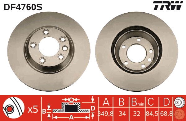 Brake Disc (Front axle, right)  Art. DF4760S