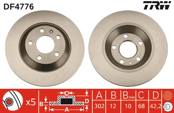 Brake Disc (Rear axle)  Art. DF4776