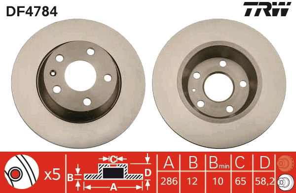 Brake disc (Front axle)  Art. DF4784