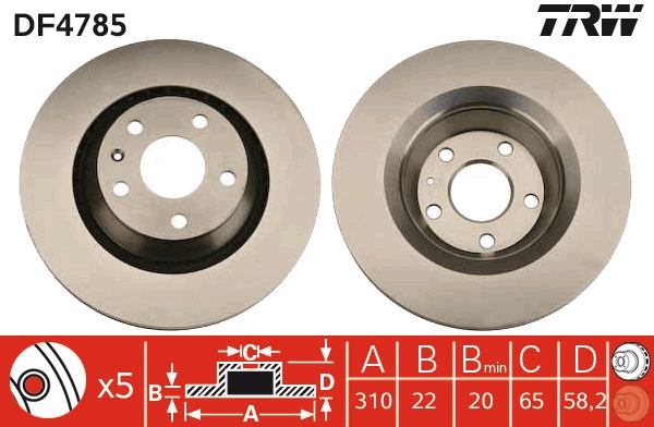 Brake Disc (Rear axle)  Art. DF4785