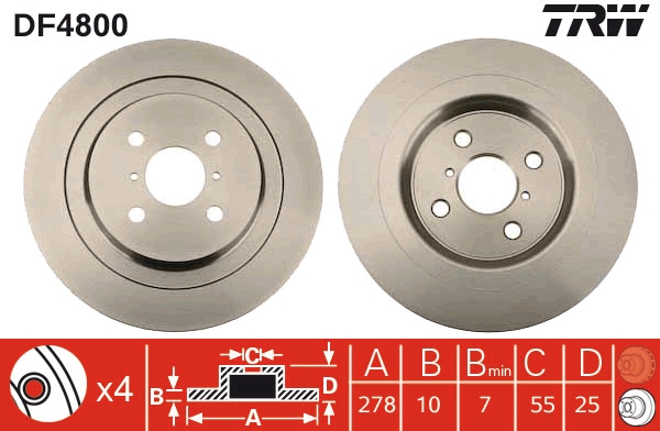 Brake Disc (Rear axle)  Art. DF4800