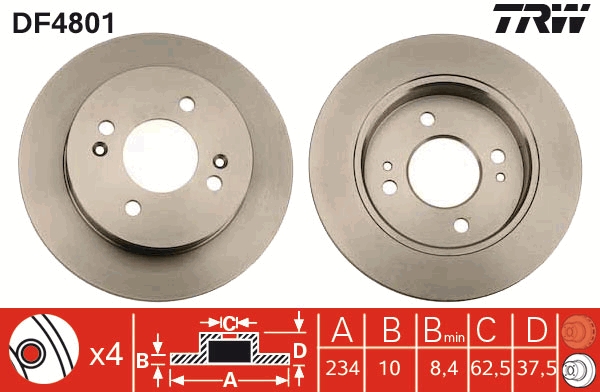 Brake Disc (Rear axle)  Art. DF4801