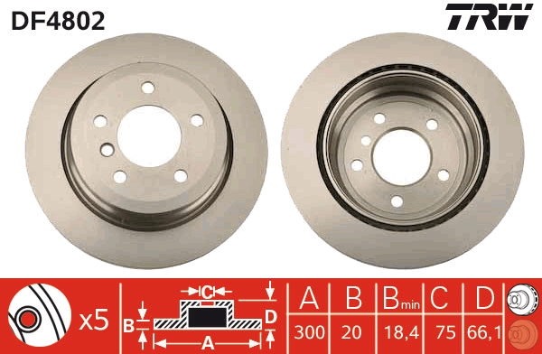 Brake Disc (Rear axle)  Art. DF4802