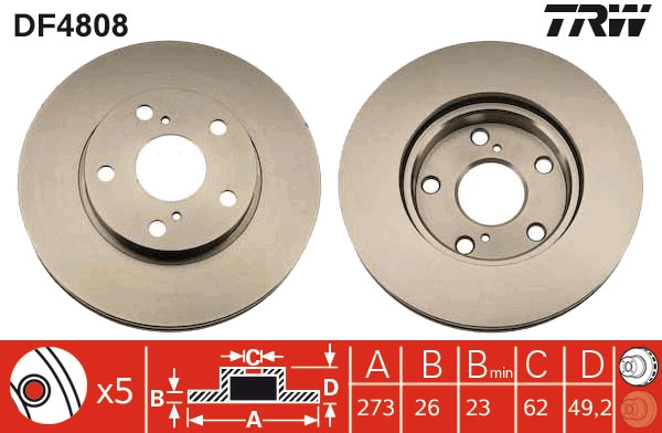 Brake Disc (Front axle)  Art. DF4808