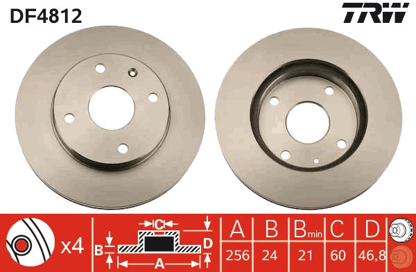 Brake Disc (Front axle)  Art. DF4812