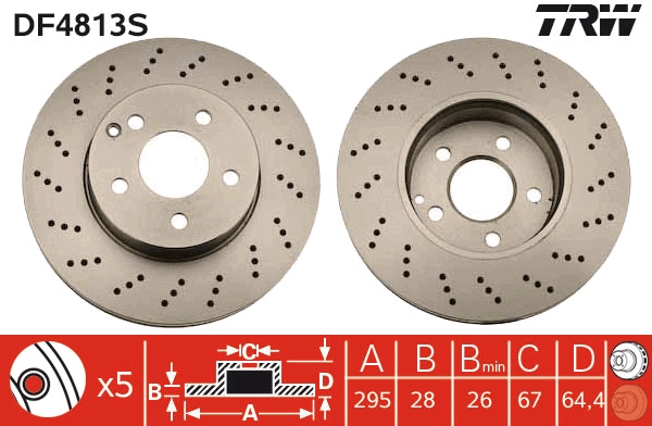 Brake Disc (Front axle)  Art. DF4813S