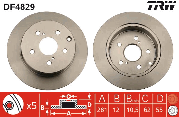 Brake Disc (Rear axle)  Art. DF4829