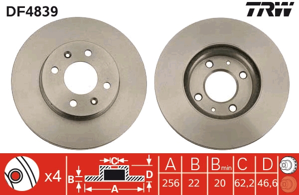 Brake Disc (Front axle)  Art. DF4839