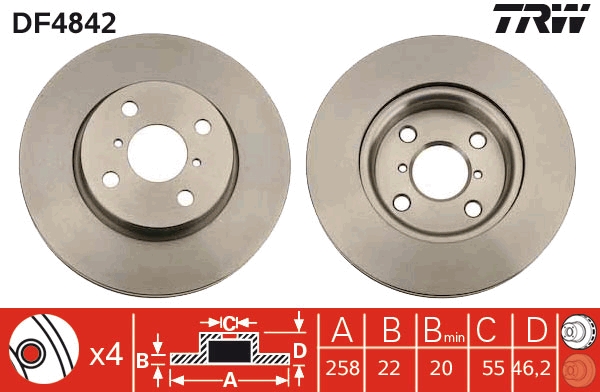 Brake Disc (Front axle)  Art. DF4842