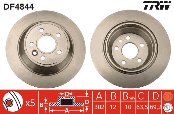 Brake Disc (Rear axle)  Art. DF4844