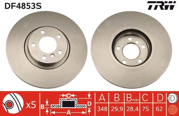 Brake Disc (Front axle)  Art. DF4853S