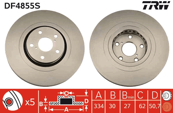 Brake Disc (Front axle)  Art. DF4855S