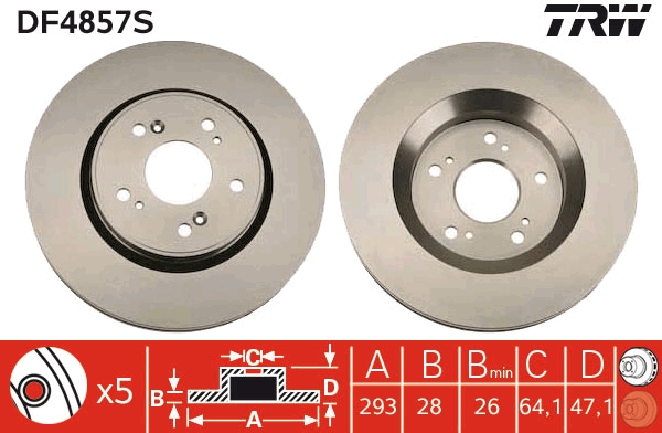 Brake Disc (Front axle)  Art. DF4857S