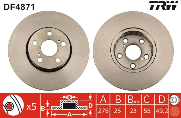 Brake Disc (Front axle)  Art. DF4871