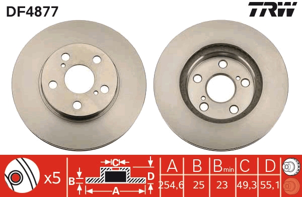 Brake Disc (Front axle)  Art. DF4877