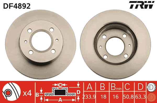 Brake Disc (Front axle)  Art. DF4892