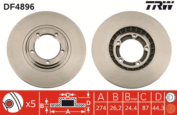 Brake Disc (Front axle)  Art. DF4896