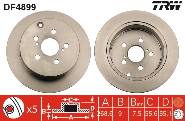 Brake Disc (Rear axle)  Art. DF4899