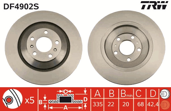 Brake Disc (Rear axle)  Art. DF4902S