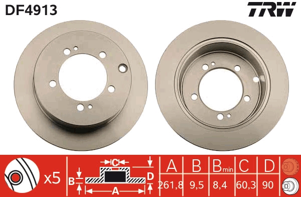 Brake Disc (Rear axle)  Art. DF4913