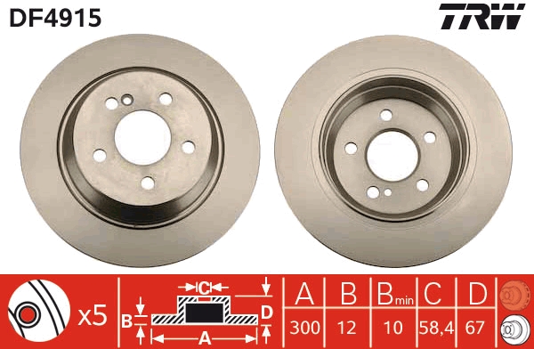 Brake Disc (Rear axle)  Art. DF4915