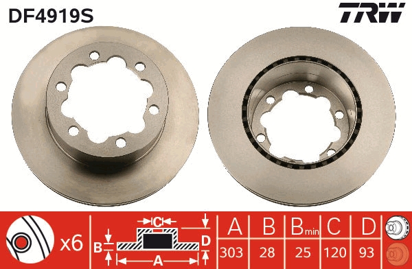 Brake Disc (Rear axle)  Art. DF4919S