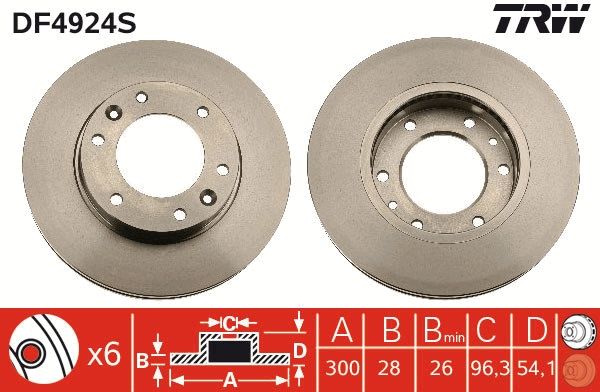 Brake Disc (Front axle)  Art. DF4924S