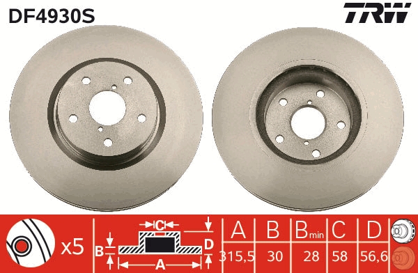 Brake Disc (Front axle)  Art. DF4930S