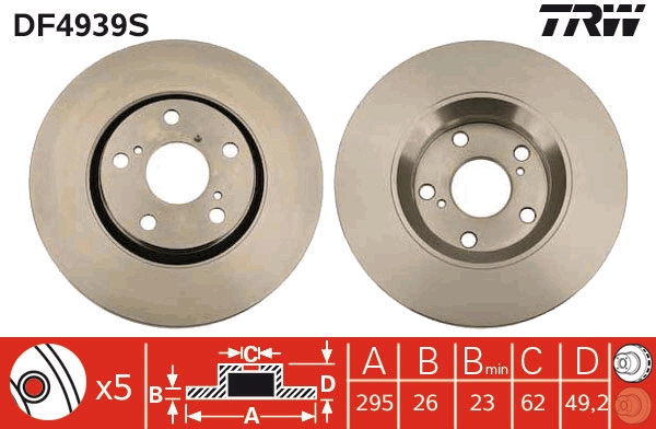 Brake Disc (Front axle)  Art. DF4939S